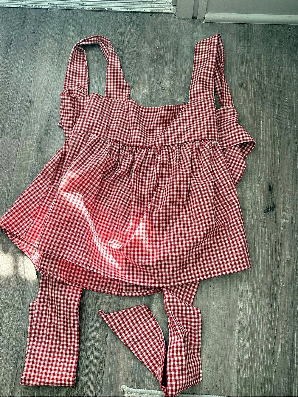 Women’s Blouse Red & White Gingham